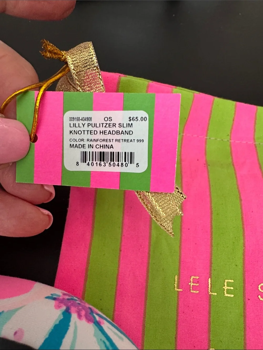 Lele Sandoughi LilyPulitzer Pink & Blue  Floral Headband